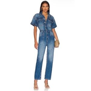 Women’s Free People Marci Denim Jumpsuit Coveralls Overalls Blue Jean Size Small